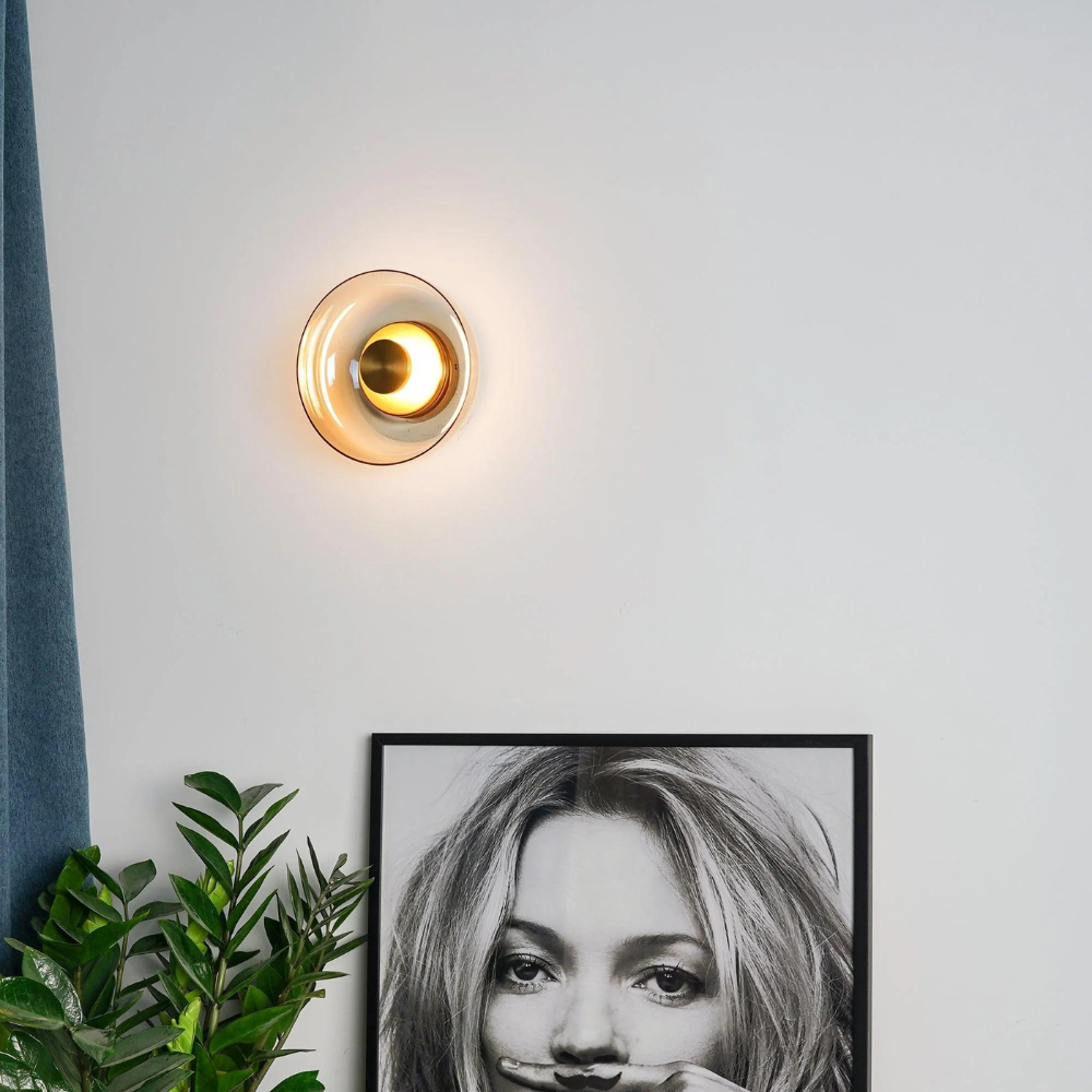 De Schitterende Gloed Premium Minimalistische Messing Wandlamp