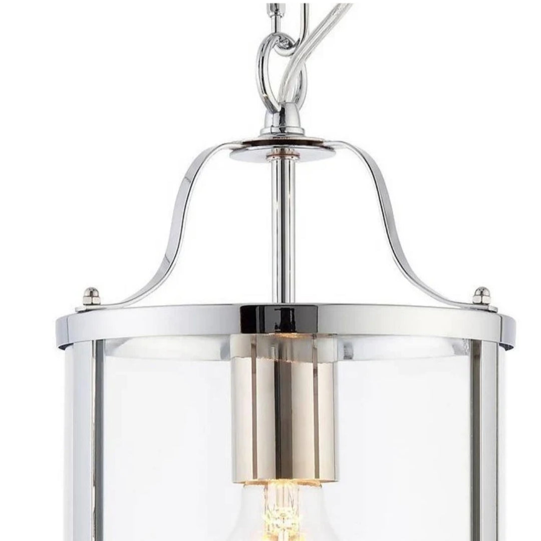 Aveline Clear Glass Metal Pendant Lamp