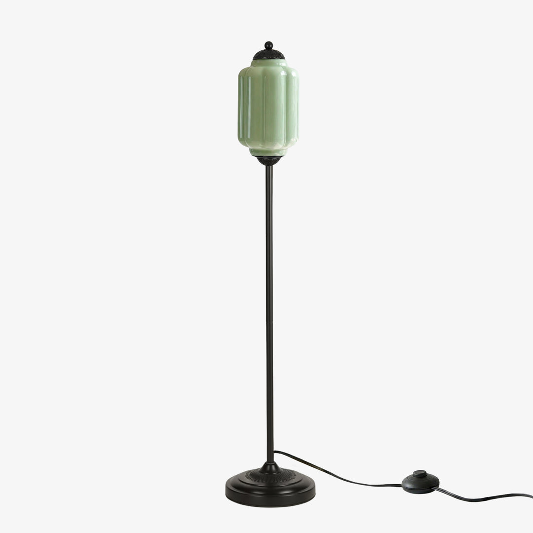 Eloise Strukturierte Glas-Kürbis-inspirierte Stehlampe - Organische Kunstfertigkeit und Retro-Stil für Wohnzimmer