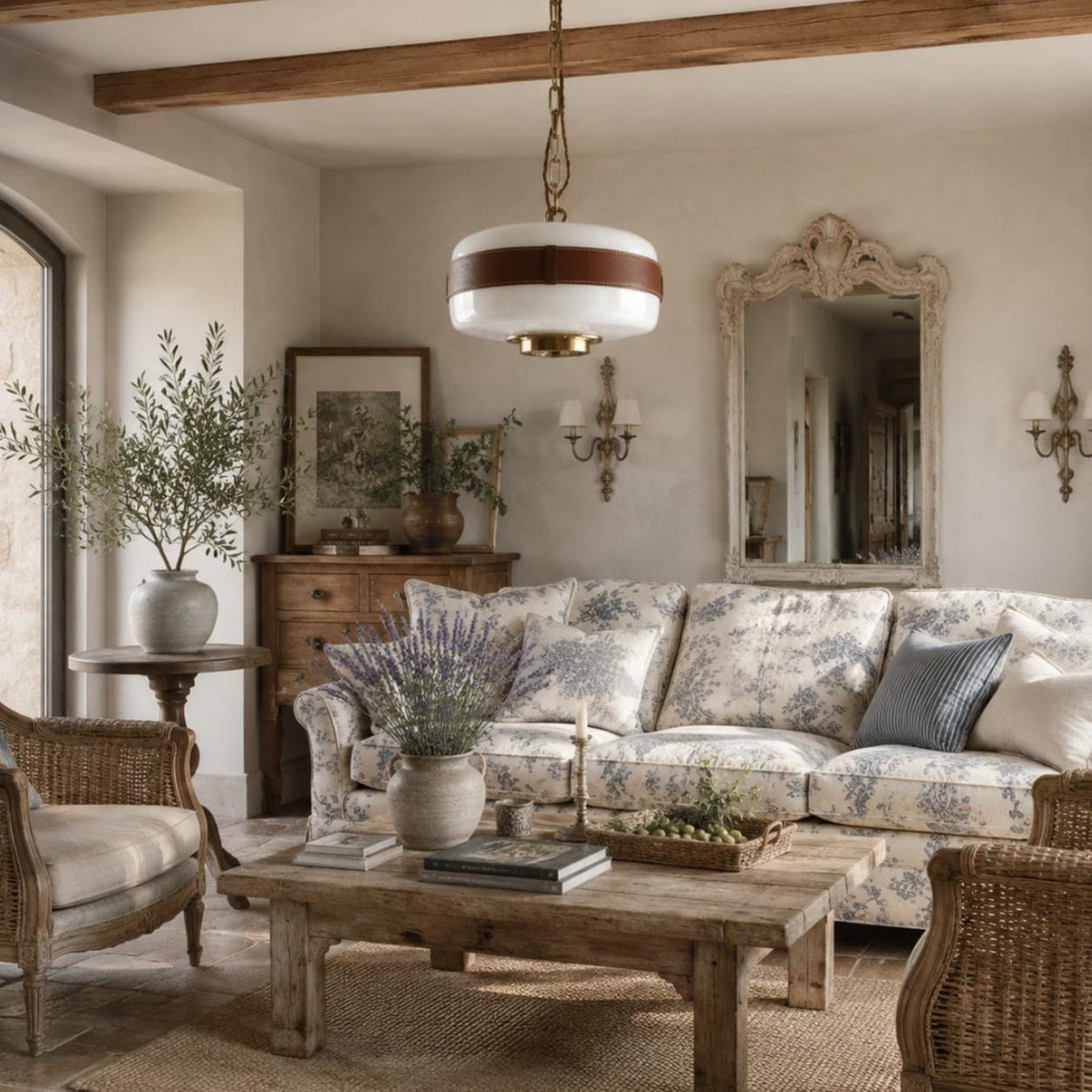 Vintage glass pendant light with warm ambience