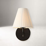 Load image into Gallery viewer, Fibura Sleek Metal Linen Shade Wall Light - Wall-Mounted Art
