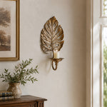 Afbeelding laden in galerijweergave, Vintage Leaf Wall Candle Sconce