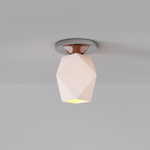 Load image into Gallery viewer, Talvior Sculptural Flush Mount Ceiling Light – Faceted Glass for Modern Interiors
