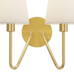 Afbeelding laden in galerijweergave, Arcuma Vintage Geïnspireerde Metalen Wandkandelaar - Handgemaakte Stoffen Kap voor Slaapkamer