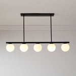 Load image into Gallery viewer, Brelia Round Light Chandelier - Modern Milk Glass Globe Ceiling Light
