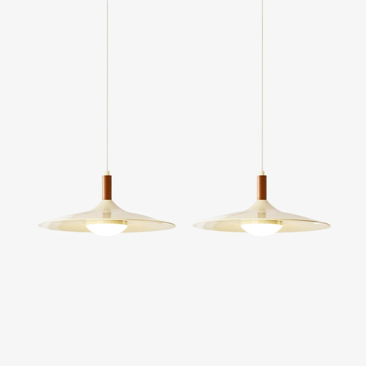 Cream Saucer Pendant Light