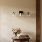 Load image into Gallery viewer, Glorica Glass 3 Shade Globe Vanity Light - Soft Bathroom Light Fixture
