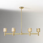 Load image into Gallery viewer, Galvia Champagne Bronze 6-Light Chandelier - Metal Adjustable
