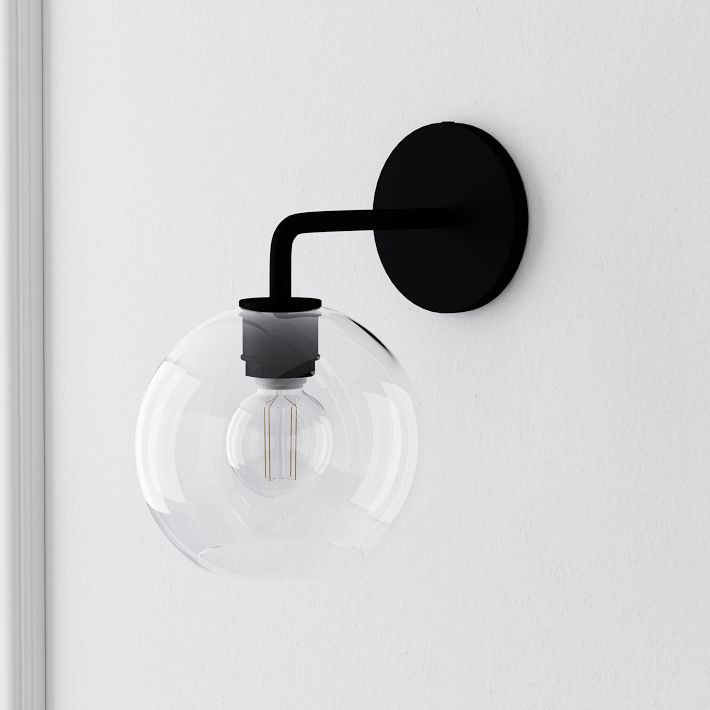 Selvion Artistic Globe Sconce Light - Handcrafted Glass Sculptural Wall Fixture