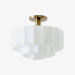 Load image into Gallery viewer, Vexrona Tiered Glass Shade Flush Mount – Contemporary Lighting for Bedrooms and Hallways