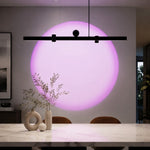 Cargar imagen en el visor de la Galería, Lámpara colgante lineal para comedor con luz de lavado de pared