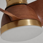 Afbeelding laden in galerijweergave, Wood-look fan body and integrated LED light detail