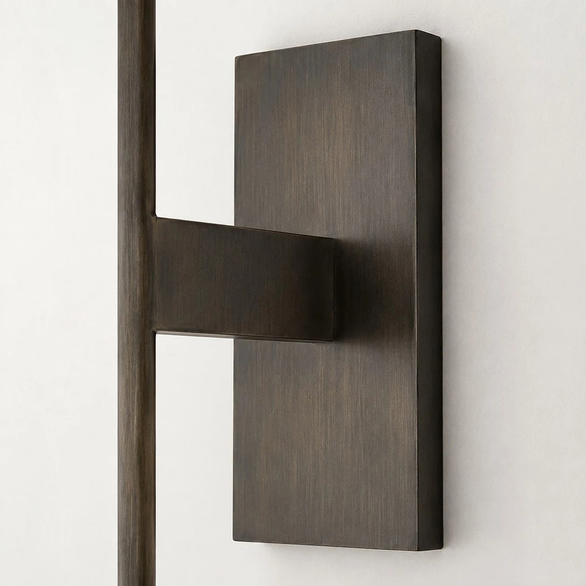Matte black brass wall plate detail