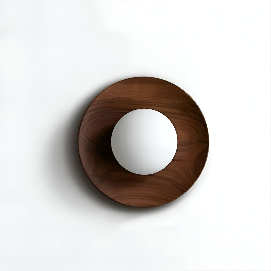 Lampada da parete LED minimalista in legno naturale nordico