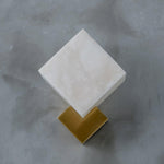Bild in die Galerieansicht laden, Block Alabaster Wandkerze
