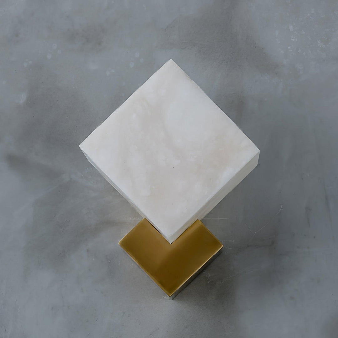 Block Alabaster Wandkerze