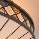 Load image into Gallery viewer, TF Fargo Geometric Flush Mount Light — Handcrafted Art Deco Stained Glass Lamp for Entryway