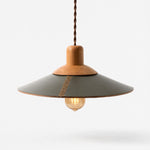 Carica l'immagine nella visualizzazione Galleria, Dark green leather pendant light