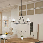 Load image into Gallery viewer, Diora Pendant Light -  Modern Metal Fixture with Linen Shades
