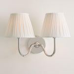 Load image into Gallery viewer, Luvora Vintage Pleated Shade Wall Lamp - Modern Brass Linen Wall Lighting
