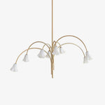 Load image into Gallery viewer, Bellina Modern Romantic Chandelier - Botanical Lily Design with Glass Flowers
