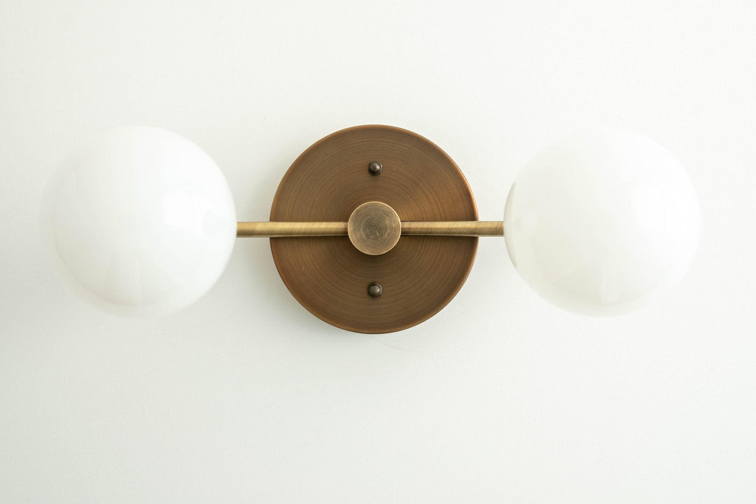 Glorica Glass Curved Arm Modern Wall Lamp for Bathroom & Hallways