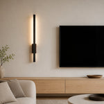 Cargar imagen en el visor de la Galería, Linear Travertine And Wood LED Wall Light