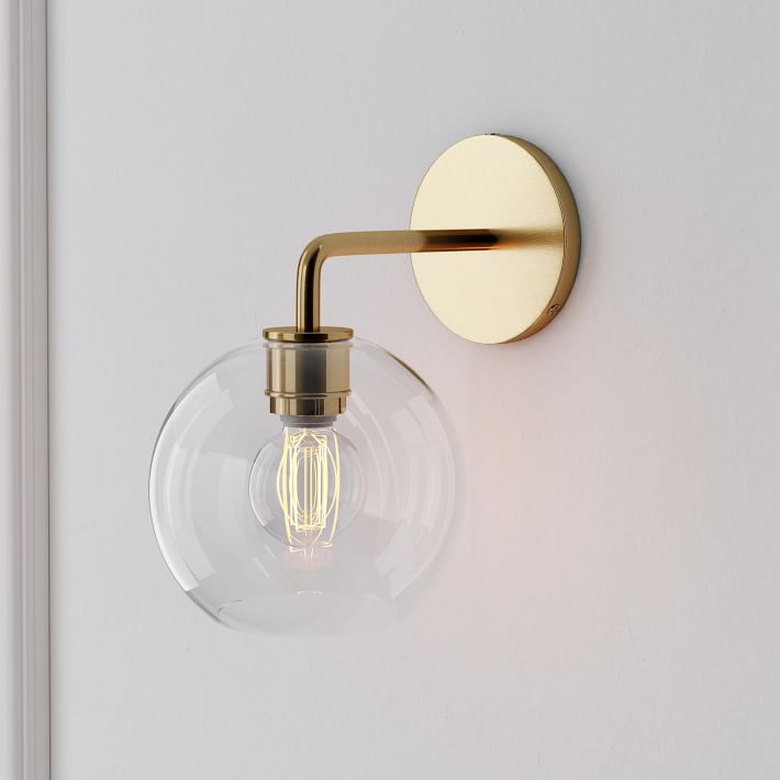 Selvion Artistic Globe Sconce Light - Handcrafted Glass Sculptural Wall Fixture