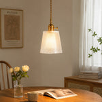 Charger l'image dans la visionneuse de la galerie, Style B fine-ribbed glass pendant above a quiet reading corner