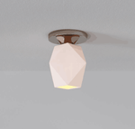 Load image into Gallery viewer, Talvior Sculptural Flush Mount Ceiling Light – Faceted Glass for Modern Interiors
