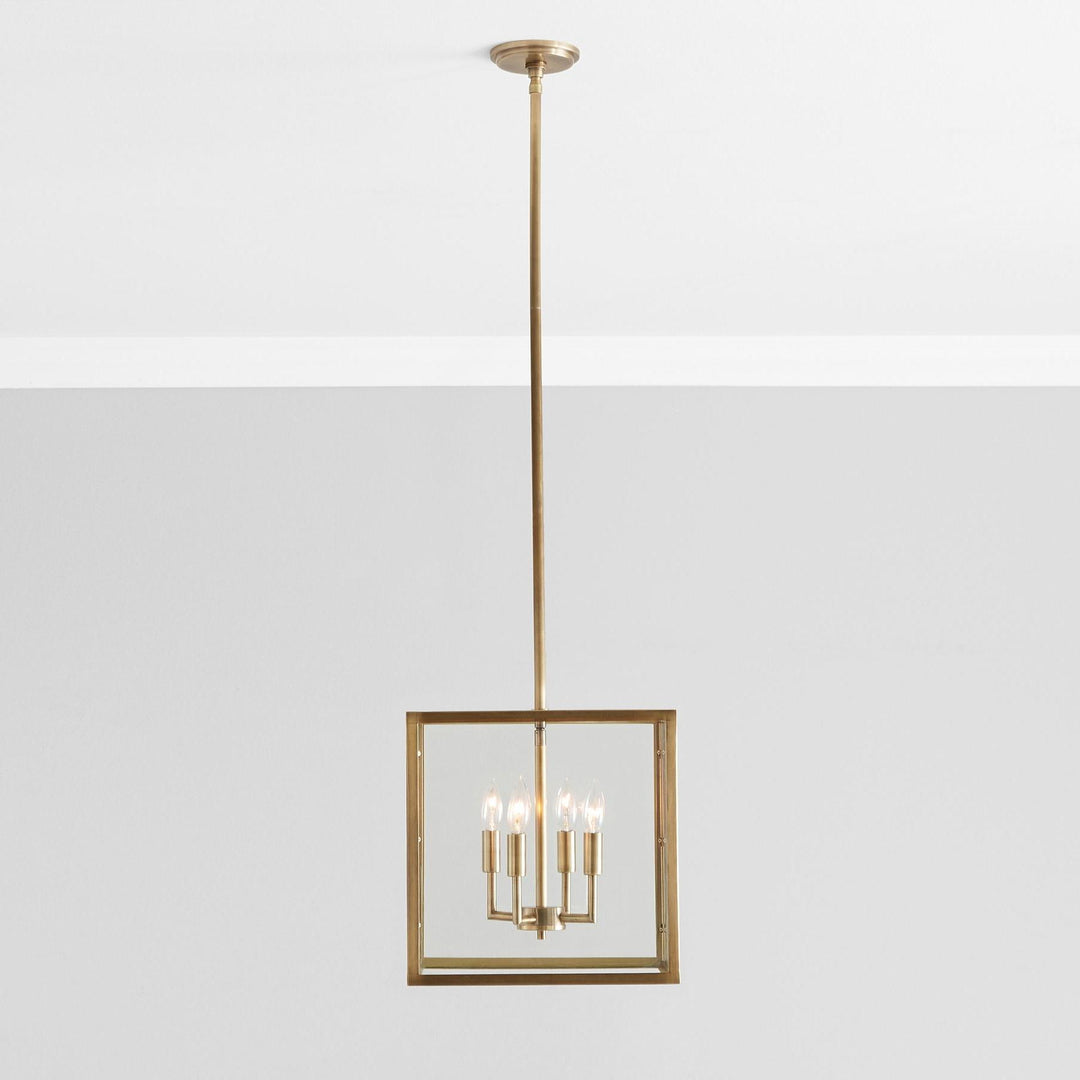 Ferrix Modern Outdoor Lantern Iron Pendant Lamp - Industial Glass Lighting Design