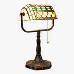 Load image into Gallery viewer, TF Tivanny Floral Stained Glass Desk Lamp - Vintage Table Light for Bedroom Study Living Room