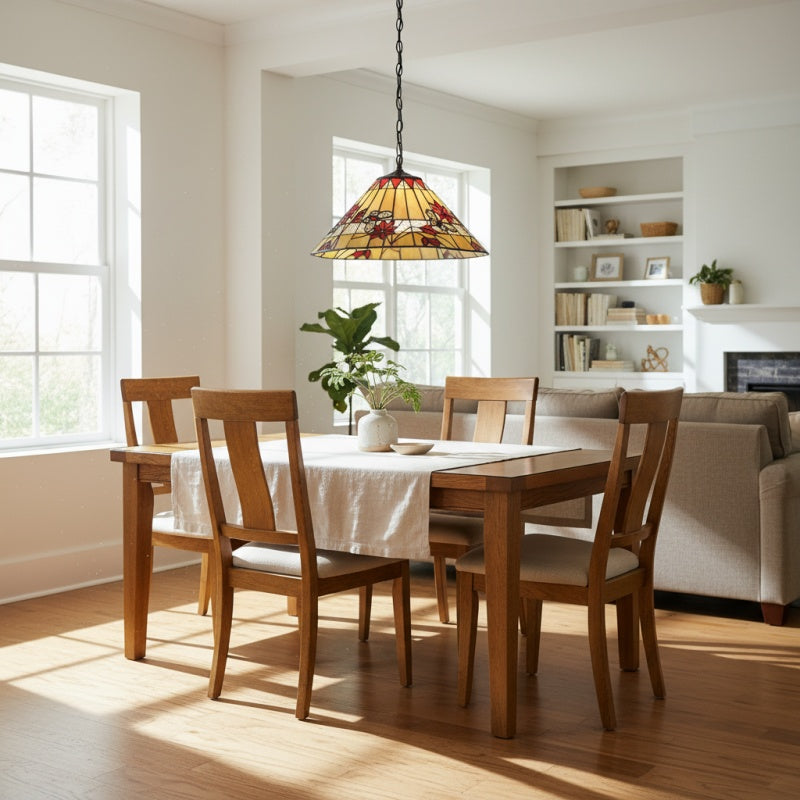 Suspension papillon TF – Lampe suspendue en vitrail pour salle à manger, couloir et salon