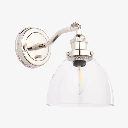 Colección de Lámparas de Pared Novera – Acabados en Pantallas de Vidrio en Latón, Plata, Níquel y Cobre – Residencial y Hotelería Boutique