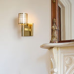 Load image into Gallery viewer, Galvia Modern Perforated Metal Sconce - Sleek Wall Light for Hallway &amp; Bathroom

