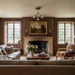 Load image into Gallery viewer, Mobilux Line Modern Brass Flush Mount - Minimalist Gold Ceiling Light for Bedroom
