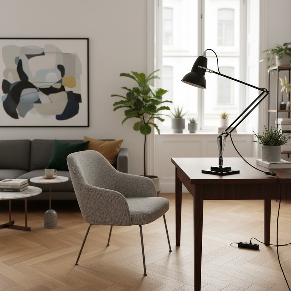 Classic Multicolor Desk Lamp - Adjustable Spring-Arm for Study Room