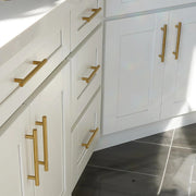 Satin Brass Bar Pulls – Modern Gold Bar Handle Cabinet Hardware