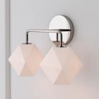 Load image into Gallery viewer, Talvior Geometric Modern Bathroom Sconce - Faceted Shade Light in Luxe Finishes
