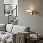 Load image into Gallery viewer, Vega Glass Wall Sconce — Minimalist Small Fixture, Contemporary Metal Accent for Hallway or Vanity