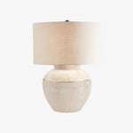 Afbeelding laden in galerijweergave, Ceruna Tafellamp met Gestructureerde Keramische Voet en Zachte Gloed voor Nachtkastje in Slaapkamer