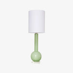 Load image into Gallery viewer, Savara Minimalist Table Lamp - Clean Glass Form with Fabric Shade for Bedrooms