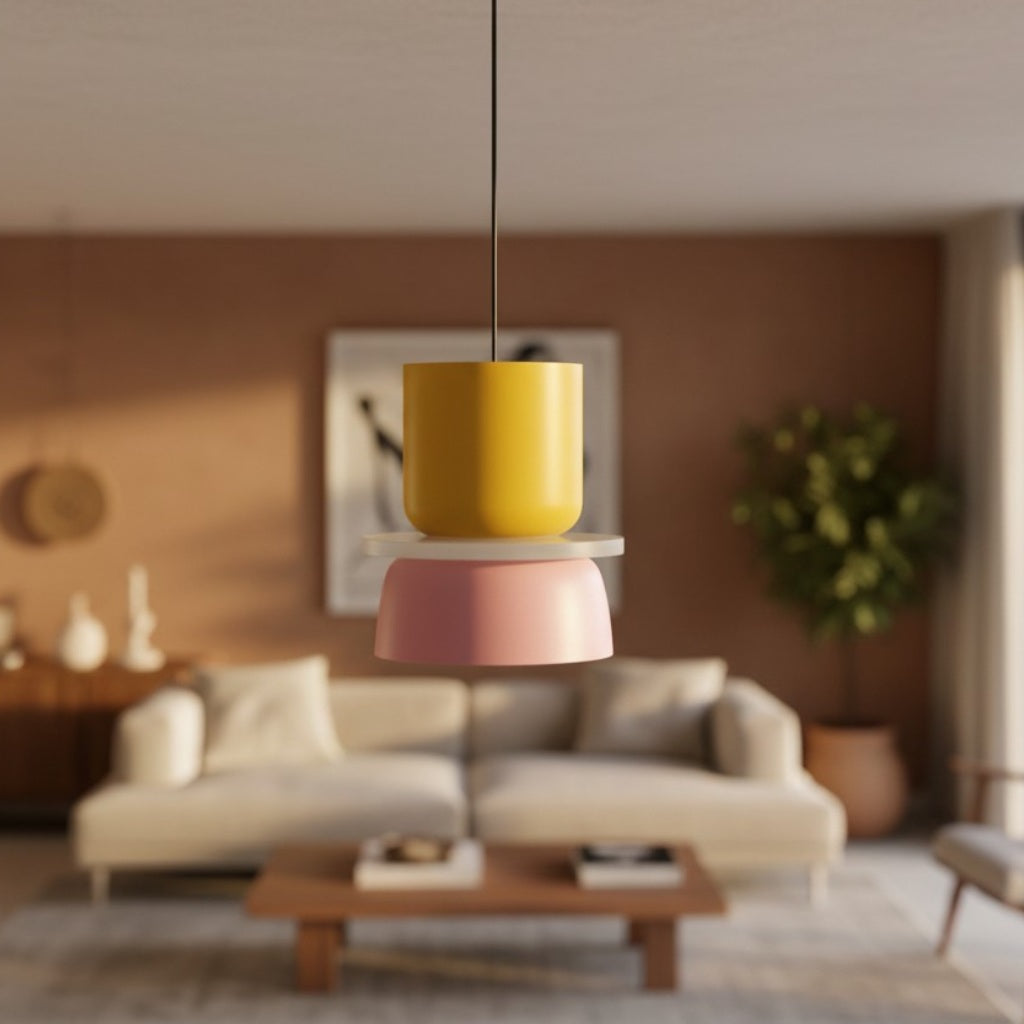 Acrybowlia Rzeźbiarska Akrylowa Lampa Wisząca z Kolorową Warstwową Formą Miski do Oświetlenia Wyspowego N35