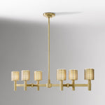 Load image into Gallery viewer, Galvia Champagne Bronze 6-Light Chandelier - Metal Adjustable
