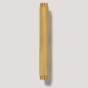 Satin Brass L-Shaped Cabinet Pull – Knurled Bar Handles