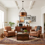 Afbeelding laden in galerijweergave, Oryven Moderne Rustieke Hanglamp - Trommelkap Hanglamp - Veelzijdige Industriële Stijl voor Thuis U07