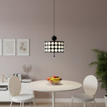 Charger l'image dans la visionneuse de la galerie, Dotrelia Suspension Géométrique en Treillis - Abat-jour en Cuir Moderne pour Salle à Manger