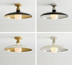Load image into Gallery viewer, Forvara Farmhouse Metal Flush Mount Light - Black or White Ceiling Lamp
