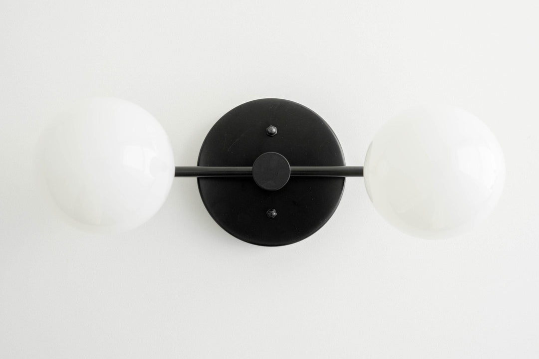 Glorica Glass Curved Arm Modern Wall Lamp for Bathroom & Hallways