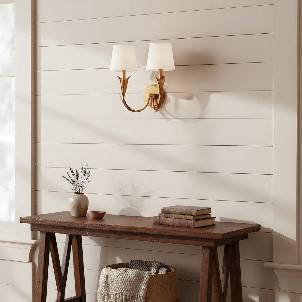 Duova Wall Lamp - Curved Reed-Like Metal Arms Design for Bedroom, Living Room or Bathroom